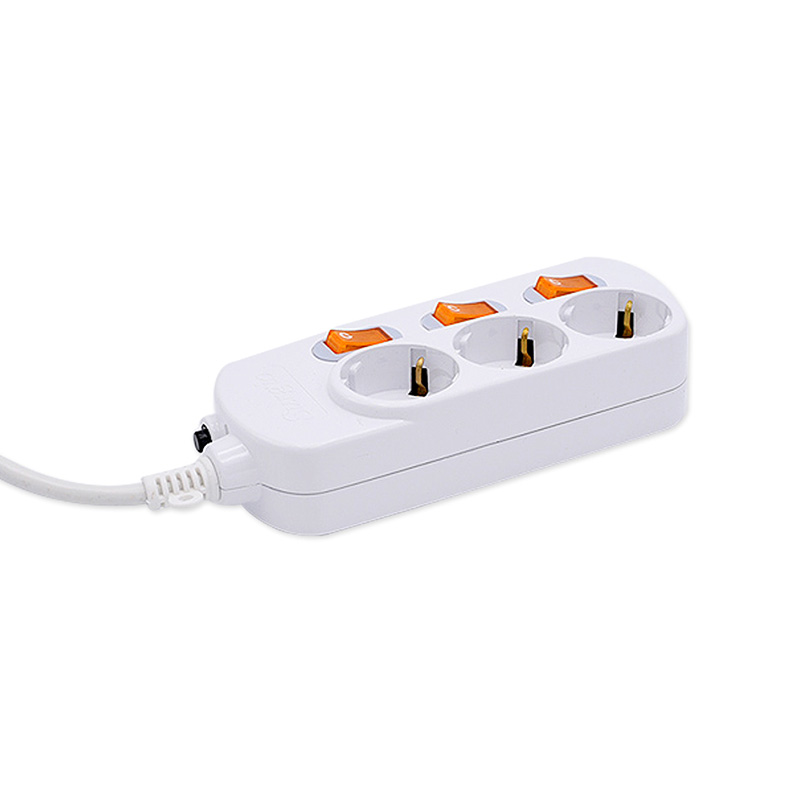 3 Outlet Soket Standar UE Dengan Tombol Perlindungan Sakelar dan Kelebihan Independen 3 Outlet Soket Standar UE Dengan Tombol Perlindungan Sakelar dan Kelebihan Independen