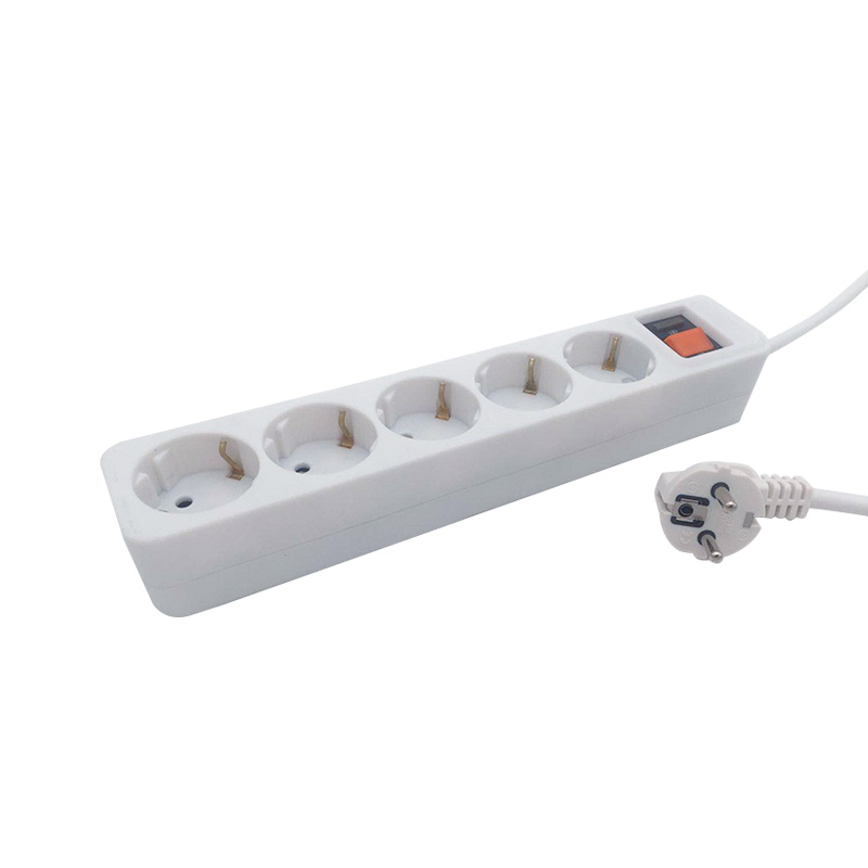 Bahan PP 1.0mm² 5 Outlet Soket Standar UE